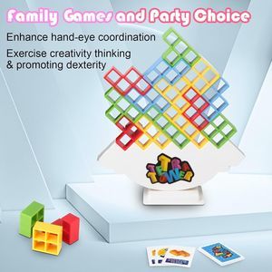32 PCS Tetra Tower Stacking Game Building Balance Blocks Board Game 2+ Players